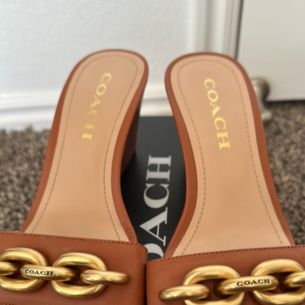 Coach Women's Brown Slide Sandals